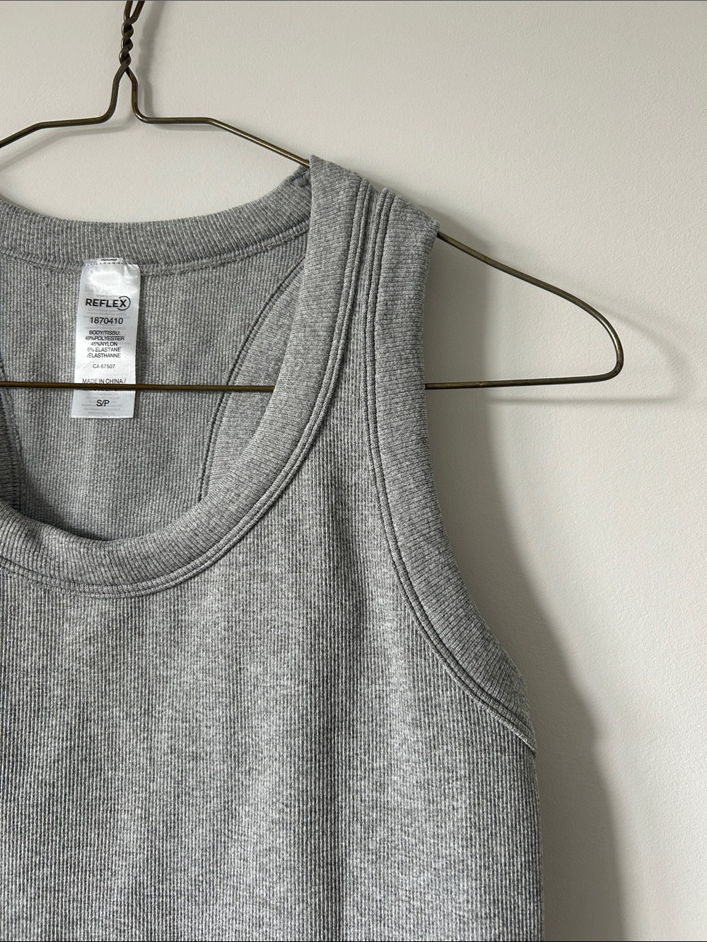 Reflex Light Gray Racerback Tank Top - Picture 2 of 4